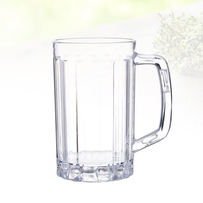 

Mugs 2pcs 500ML Transparent Beer Mug Cup Plastic Drinking Household Water