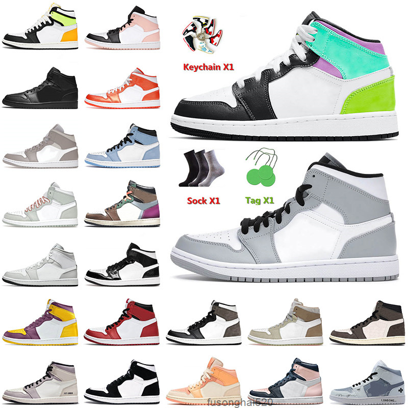 

Mid Basketball Shoes 1 1s Pastel Jumpman Smoke Grey Hyper Royal Barely Orange Chicago Obsidian Dark Mocha Retro Sneakers Trainers Unc JORDÁN, D6 high og light smoke grey 36-46