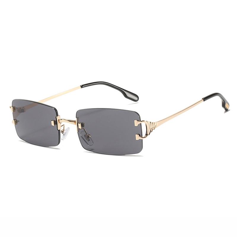 

Sunglasses DOISYER Rimless Personality Style Square Frame Glasses Fashion Joker Small Women