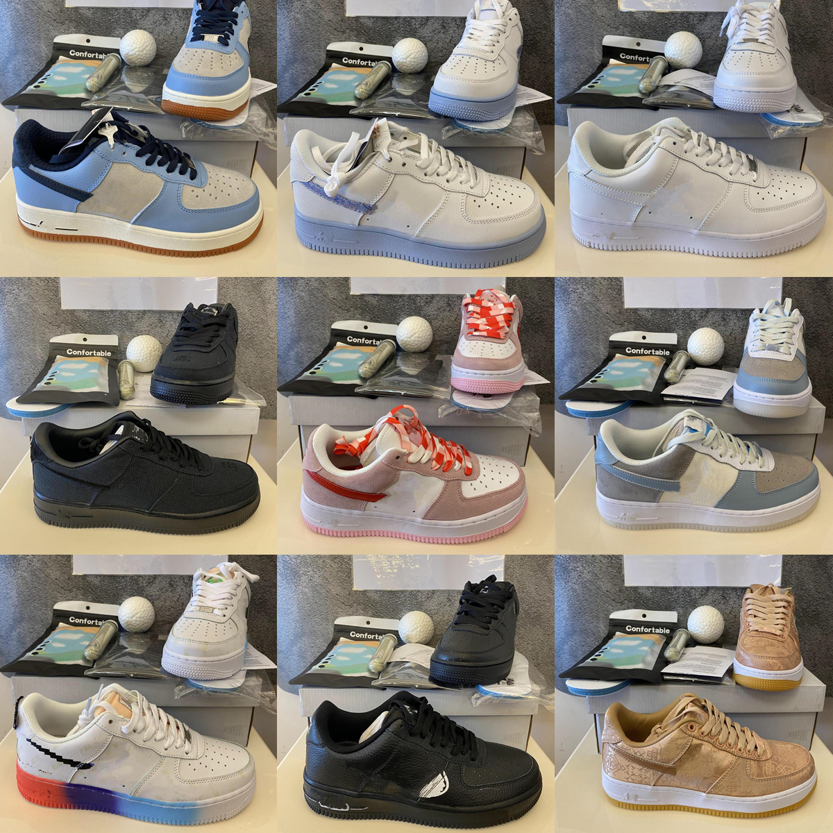 

High Quality Designers Outdoor Men Low Skateboard Shoes Discount One Unisex 1 Knit Euro Airs Women All White Black Wheat Sports Gymnastics T