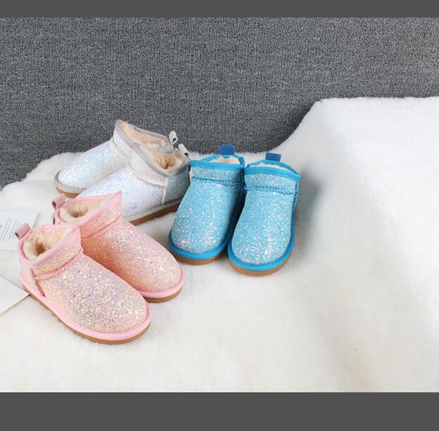 

2021 selling Genuine Leather Australia Girls Boys Ankle Winter Boots For Kids Baby Shoes warm ski toddler boot for baby Fashion Wgg new botte fille, Customize