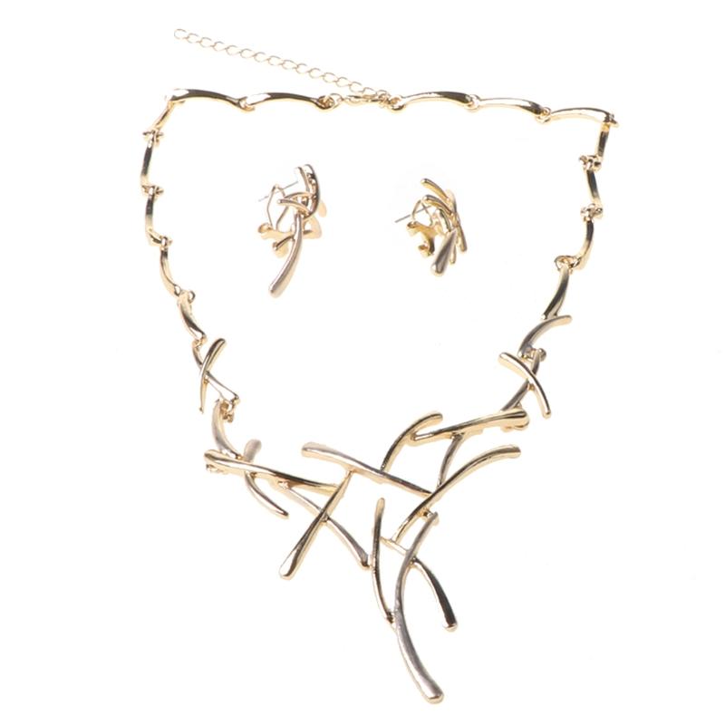 

Earrings & Necklace 1 Set Bride Wedding Women Jewelry Luxury Ethnic Cross Pendant, Silver