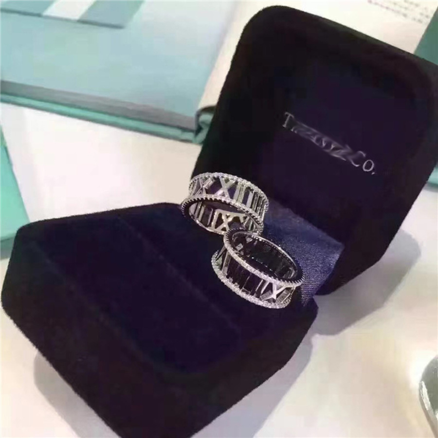 

Out Korean Hollowed Roman Numeral Symbol Edge Diamond Ring Micro 925 Silver Gold Plated Star BMRJ