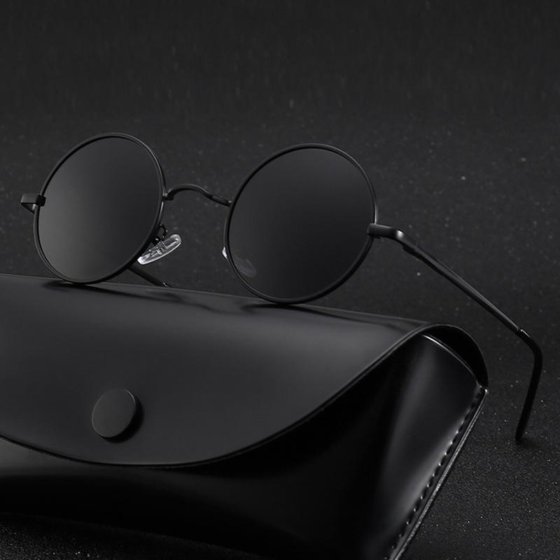 

Sunglasses Vintage Round Men Classic Polarized Sun Glasses Male Retro Brand Designer Black High Quality Fashion