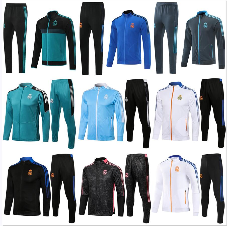 

2021 2022 Real Madrid Tracksuit Football Training Suits 21/22 suit polo Survetement football jersey Chandal Kit, Gold