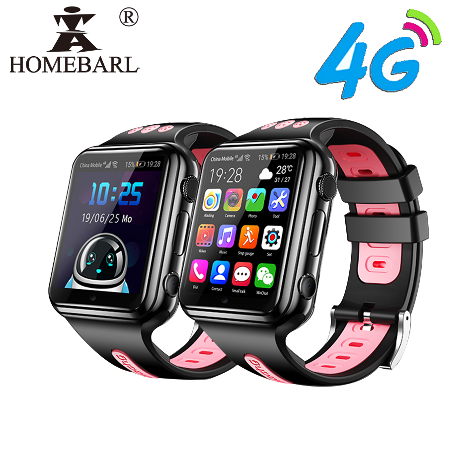 

W5 4G Video Call Smart Watch Phone 2/4 Core CPU GPS WIFI Student Children App Install Bluetooth Camera Android Safe Smartwatchg, 2 core pink