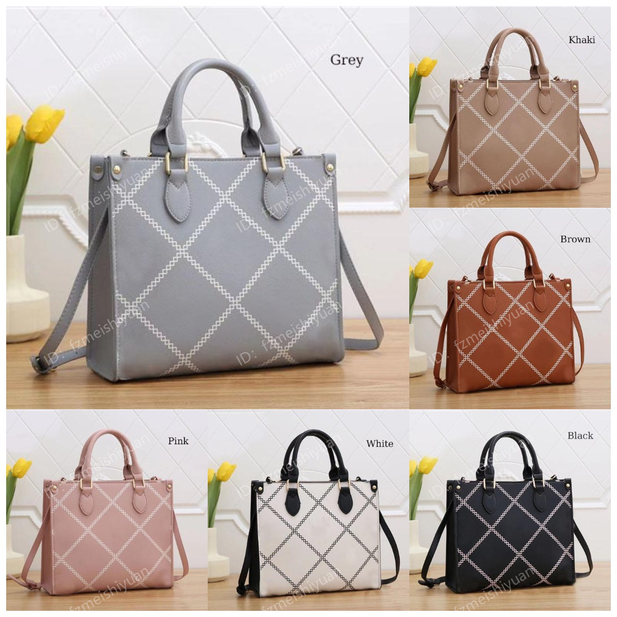 

Wholesale Fashion Designer Onthego Tote Bag Print Handbag Ladies Luxury One Shoulder Crossbody Shopping Bag, Customized