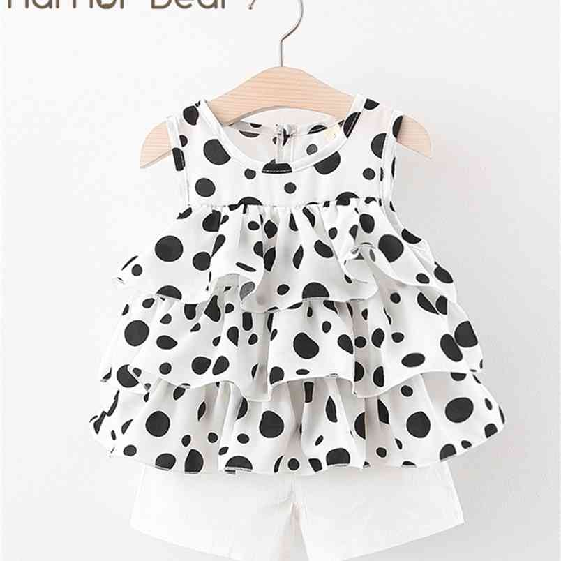 

Baby Summer Clothing 1-4T Infant Kid Clothes Polka Dot Fungus Top +Shorts 2Pcs Set Toddler Girl Outfit 210611, Btz132-09-90 pink