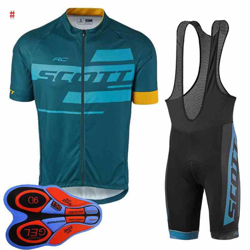 

Men SCOTT Team Cycling Jersey Suits Summer Short Sleeves shirt bib shorts Set Road Bike Clothing Ropa Ciclismo Sports Outfits S21031808, Black;red