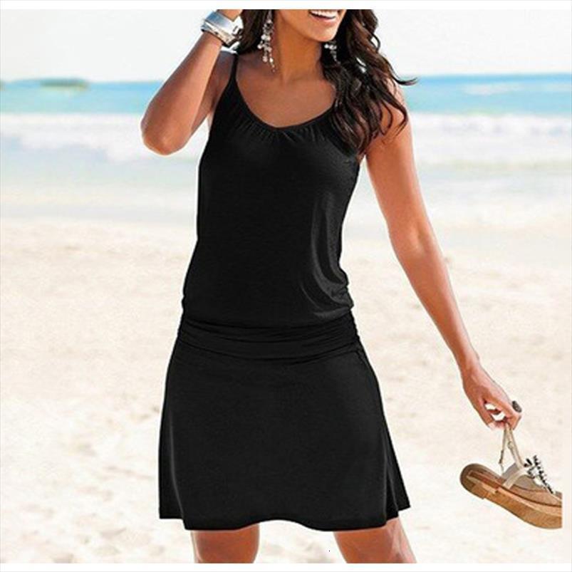 

summer beach sundresses womens dress black short verano slip vintage backless vestidos de mujer women outfits, Black;gray