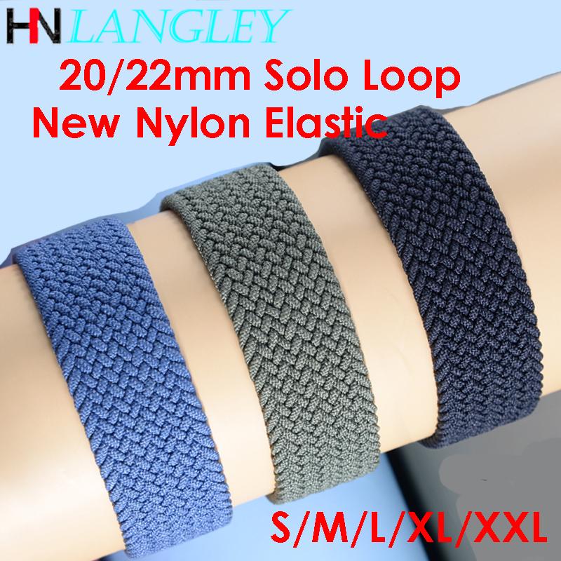 

Watch Bands Braided Solo Loop Band For Samsung Galaxy Active 20mm 22mm Nylon Elastic Strap Huawei Gt 2 Pro S/M/L/XL/XXL