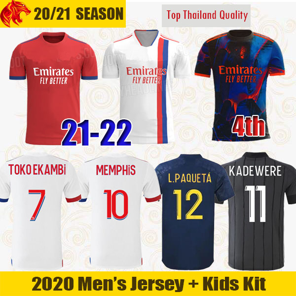 

21 22 Digital 4th Maillot Lyon Soccer Jerseys MEMPHIS 2021 2022 Olympique Lyonnais .PAQUETA OL AOUAR TOKO EKAMBI Football Shirts KADEWERE Mens Jersey Kids Kits, White
