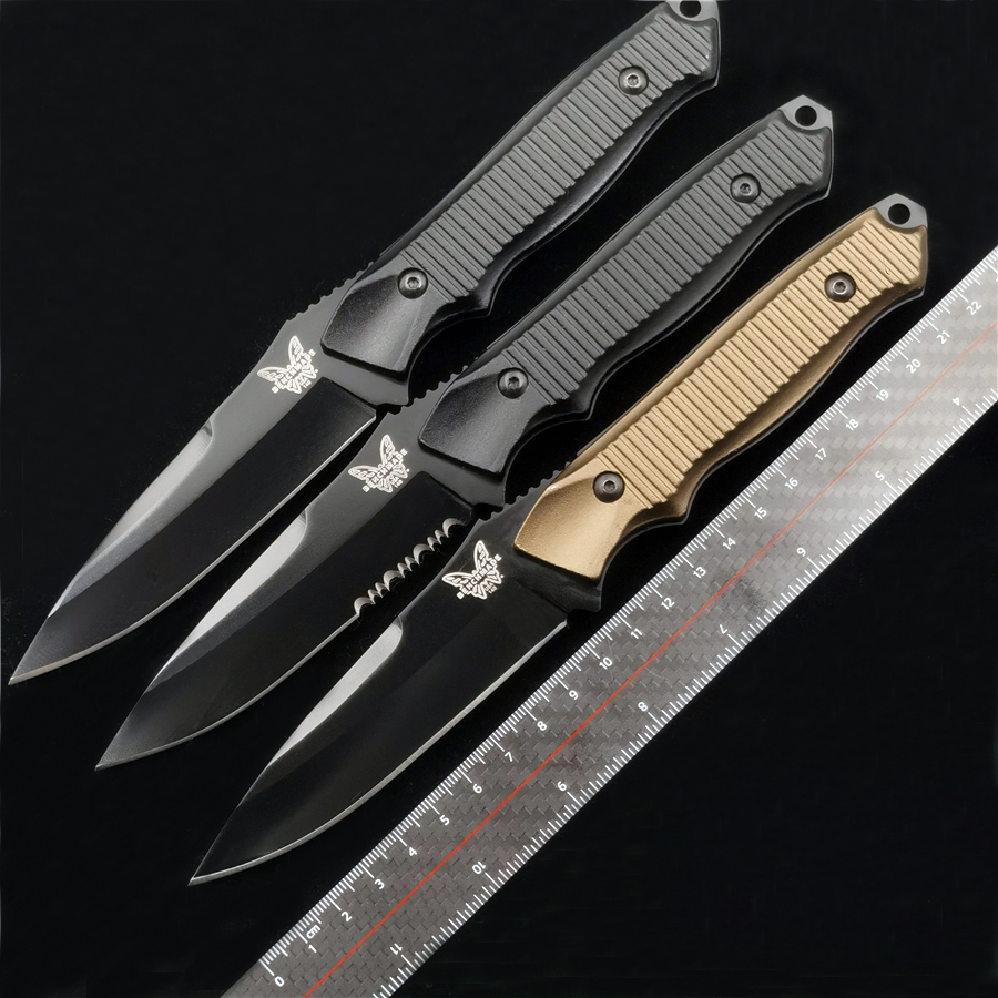 

Benchmade 140BK tiger hunting tactics straight knife outdoor self-defense small Knives camping EDC portable tools HW246