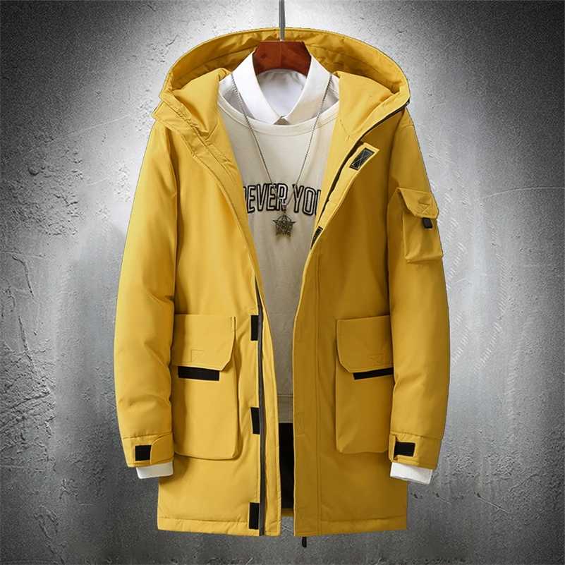 

Winter Down Jacket Men Long Overcoat With Hood Thick Coat Men Warm Jacket Fashion Clothing Harajuku Jacket Japen Style 211110, Camo