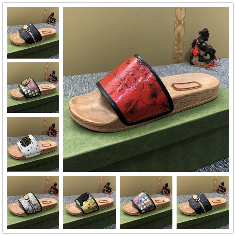 

With box]2021 Designers slipper Gear bottoms mens striped sandals causal Non-slip summer huaraches slippers flip flops QUALITY size 40-45, Black