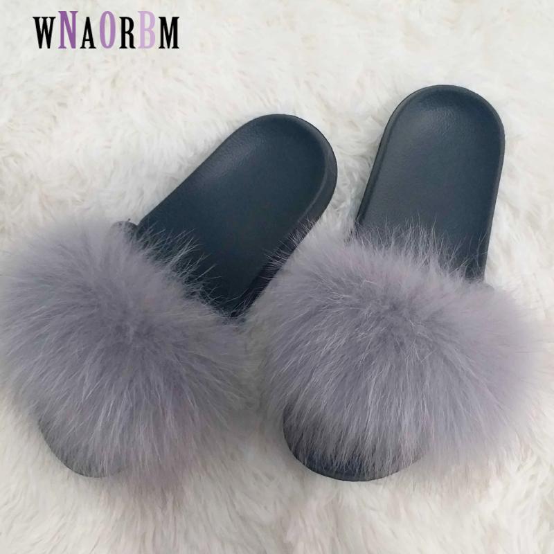 

Slippers Latest Fur Female Home Fluffy Slider Plush Summer Flat Shoes Sweet Ladies Large Size 45 Cute, Black