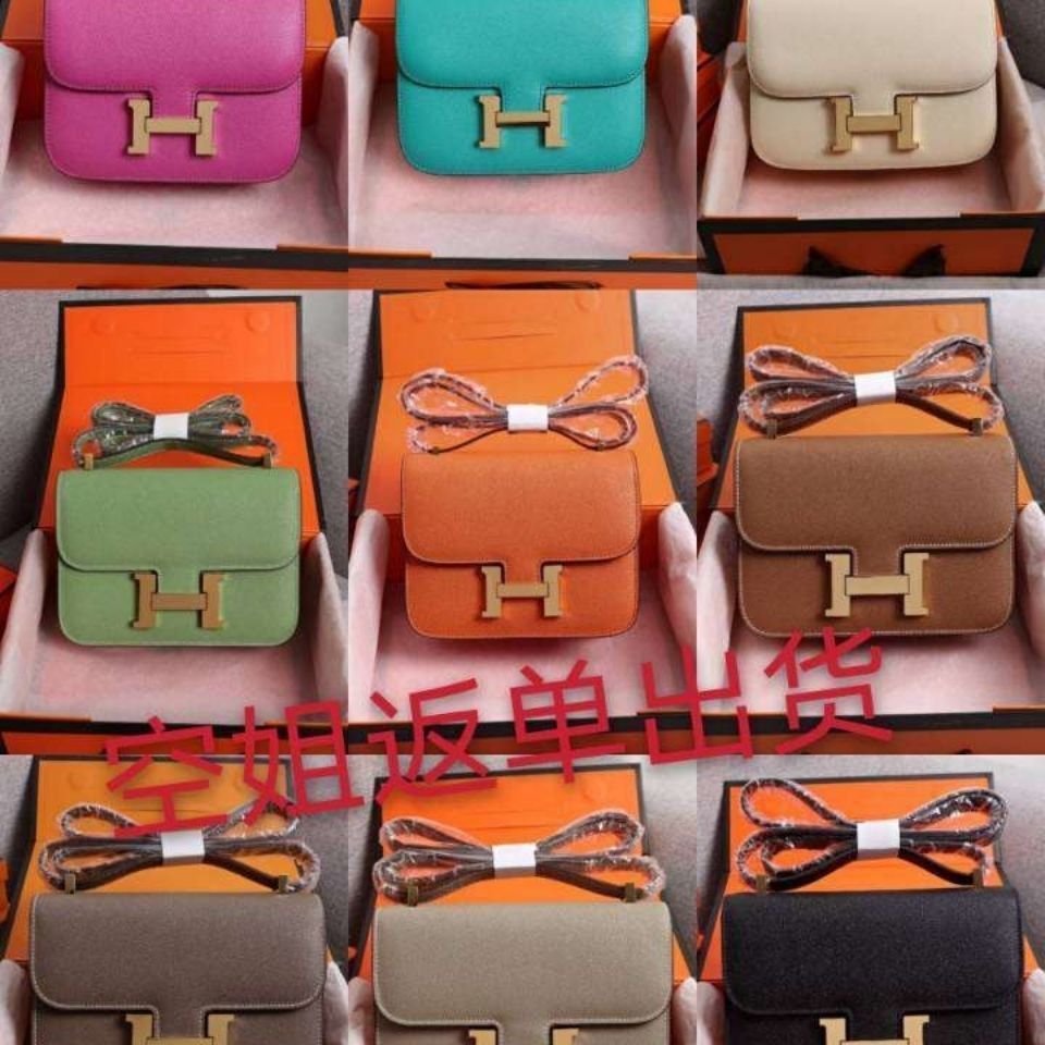 

Handbags Herme Designer Bag 2021 New Kangkang Stewardess Bag Hand Palm Print Cowhide Women's Single Shoulder Messenger Leisure Fashion