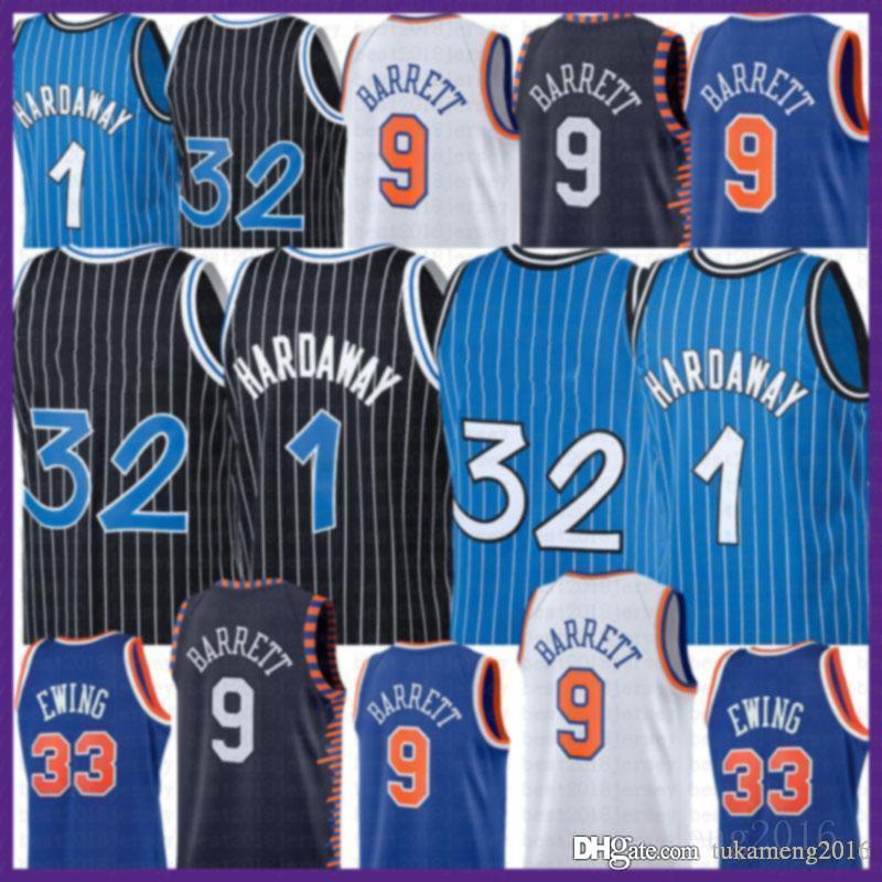 

2021 mens New Shaquille basketball jersey 32 Mens Penny 1 Hardaway Mesh Tracy 1 McGrady Retro RJ 9 Barrett Cheap Patrick 33 Ewing Green, Black;red