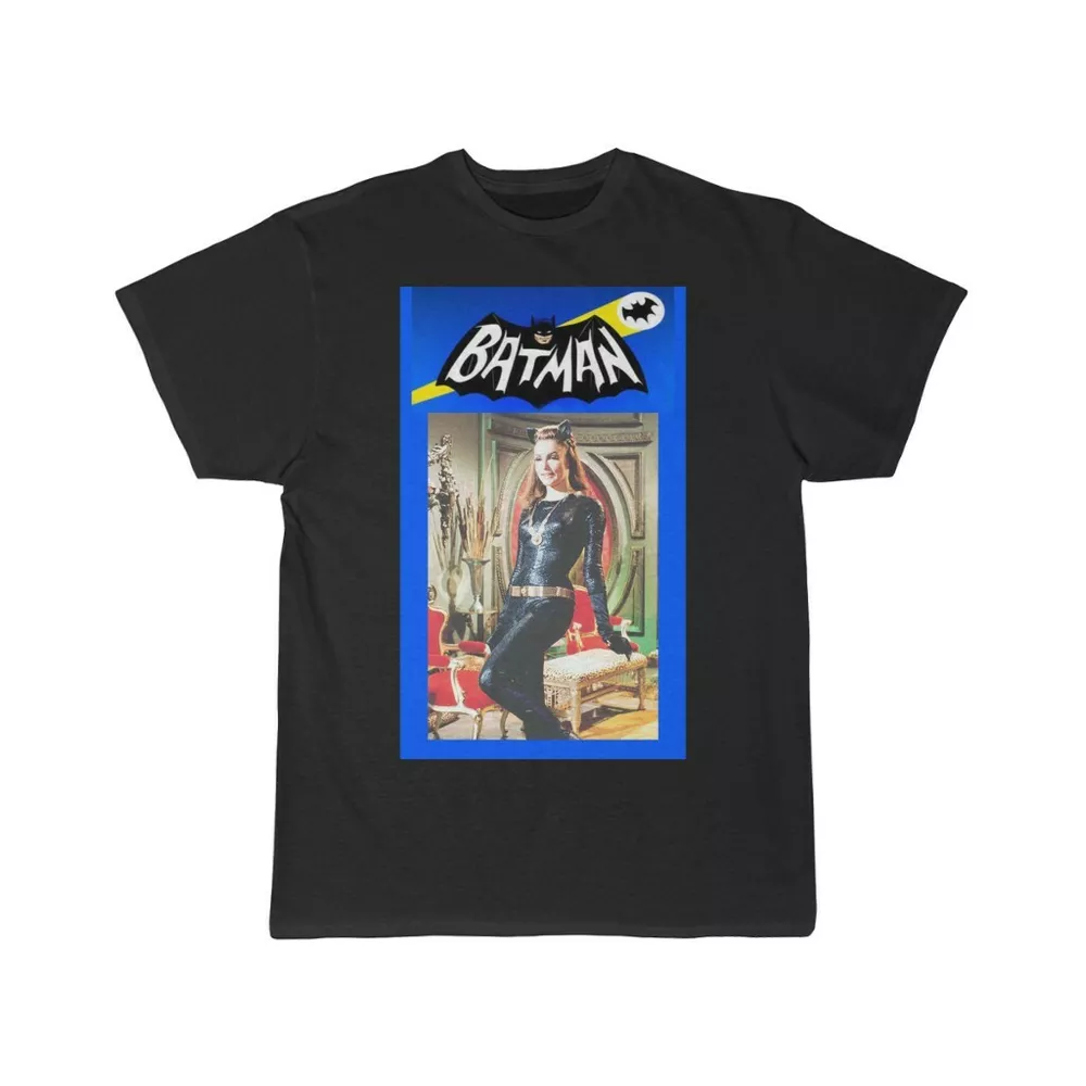 

BATMAN 1966 TV Show Catwoman Short Sleeve Tee, White;black
