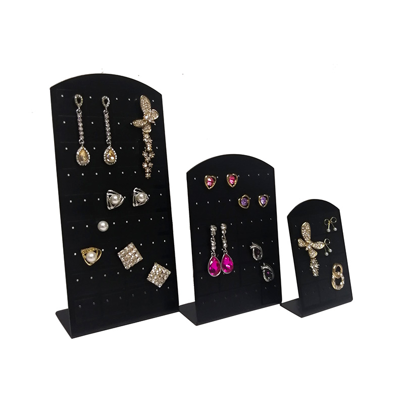 

Jewelry Display 5 pcs/set Earrings Stand Holder Acrylic 12 24 36 pairs Earring Rack Jewellery Box Storage, Black