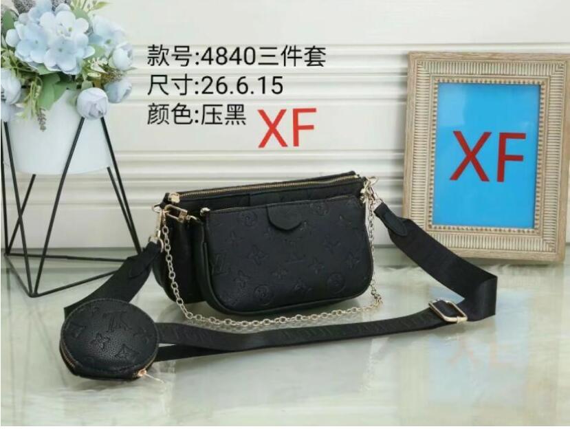 

3 piece set designer bags women leather crossbody bag purses designers handbags lady tote bags LV LOUIS bag VITTON 2021, Red;black