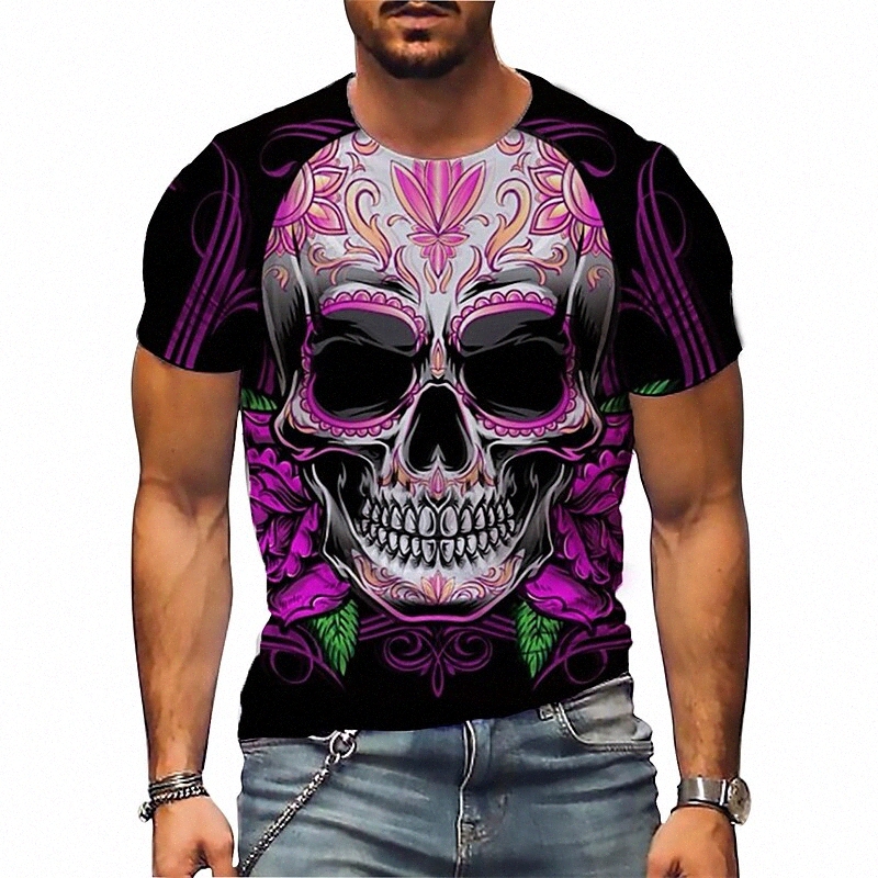 T-shirt Hommes 3D Imprimer Graphic Crâche Crâche Crillière Équipe Daily Sports Print Housses à manches courtes Casual Classic Designer Grand et g