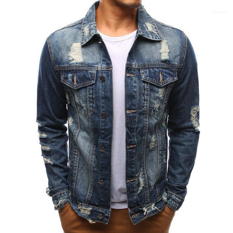 Mens Destroyed Denim Jacket UK 
