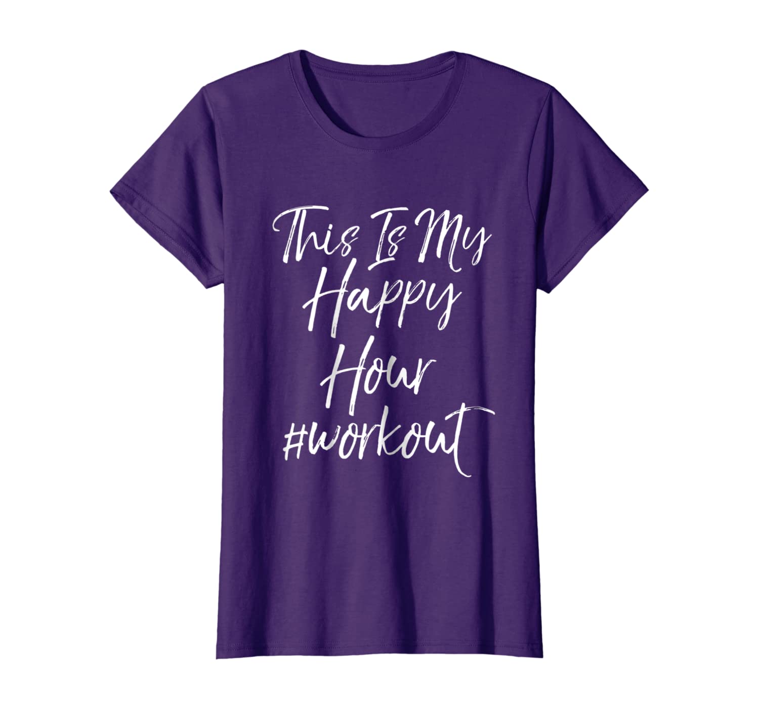 

This is My Happy Hour Workout T-Shirt Fitness Lover Gift, White;black