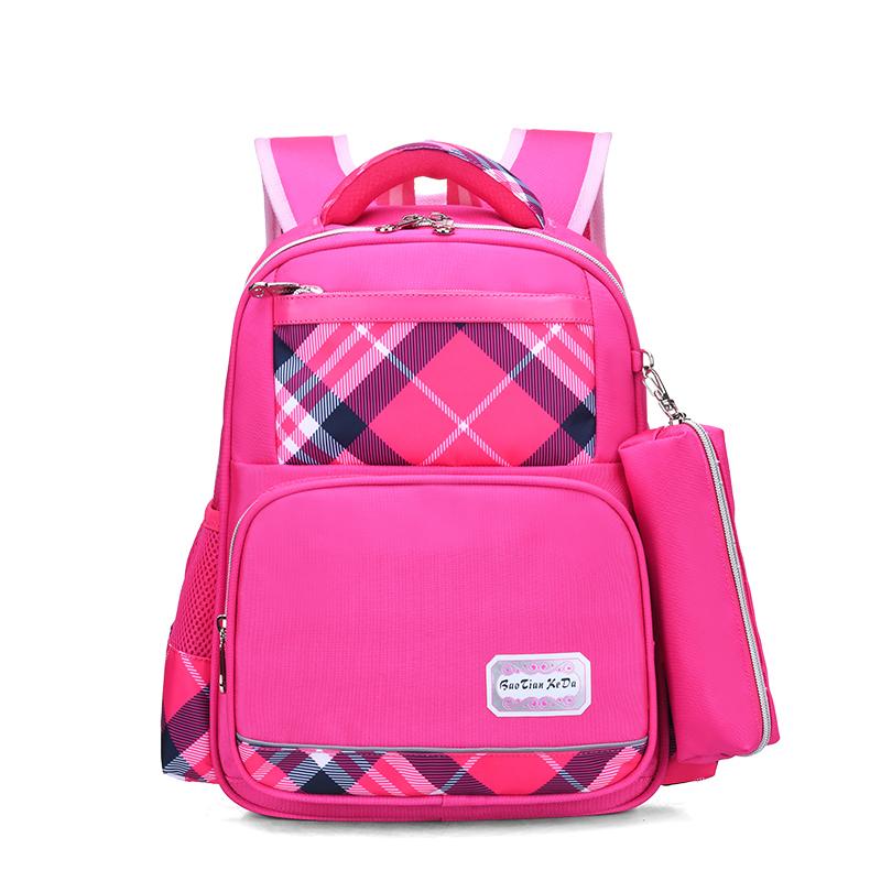 

School Bags British Style Backpack For Teenage Girls Children Bag Plaid Primary Mochilas Escolares, 2111-1