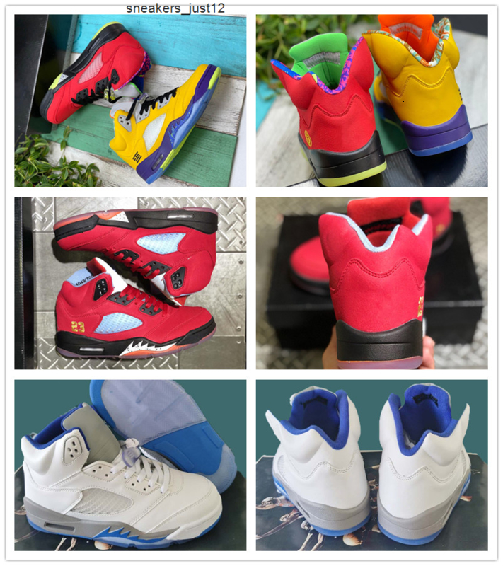 

5 What The Varsity Maize Court Purple Ghost Green Orange Men Athletic Shoes 5s Raging Bull Red Trainer mens Sports Sneaker