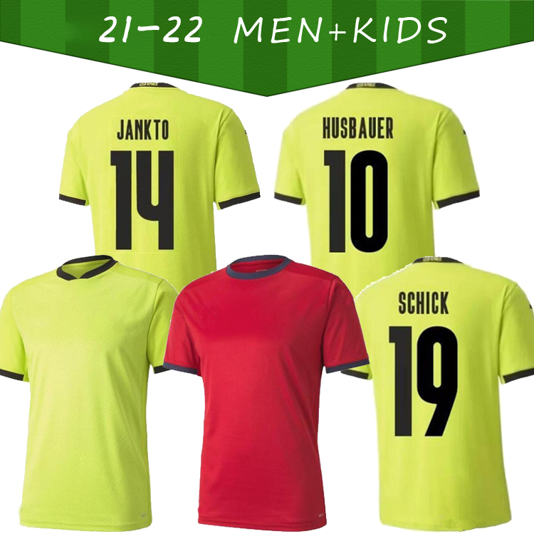 

21 22 Czech Republic SOCCER JERSEYS HOME AWAY 2021 SKODA SOUCEK JANKTO HUSBAUER KADERABEK FOOTBALL SHIRTS, Black;yellow