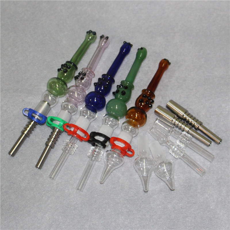 

Smoking 14mm Glass Nectar Collectors 3pcs tips dab oil rigs silicone water pipe bong Nector Collector DHL