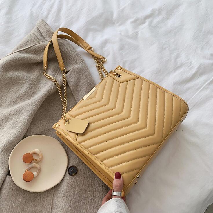 

Factory direct sales women handbag simple wavy leather shoulder bags elegant temperament Joker leathers Messenger bag fashion womens handbags