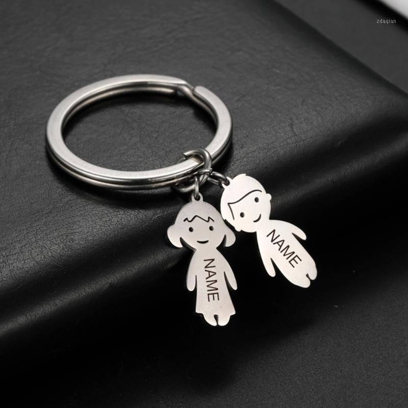 

Hooks & Rails Personalized Custom Name Date Keychain Boy Girl Child Original Family Kid Stainless Steel Key Pendant Gift For Man Women Jewel
