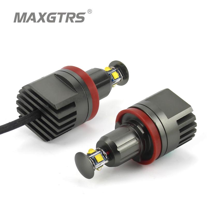 

Car Headlights MAXGTRS 2x LED Angle Eyes Error Free H8 80W 4400LM For E90 E92 E60 M3 X6 E81 E82 Marker Fog Da Ytime Running Light