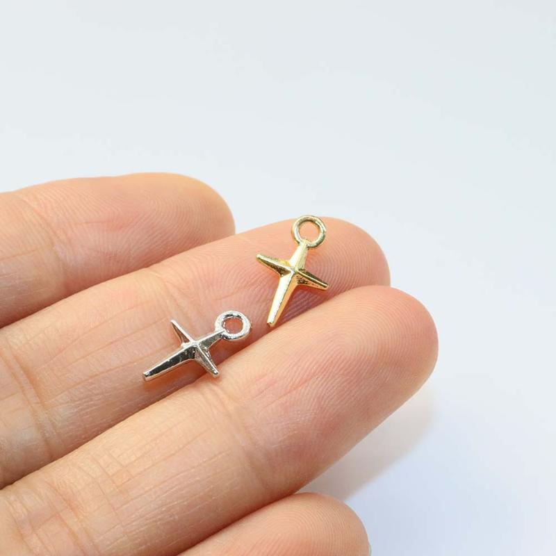 

Charms Eruifa 20pcs 8*10mm Star Gold/Silver Plated Bee Zinc Alloy Pendant Jewelry DIY Necklace Bracelet Earrings 2 Colors, Bronze;silver