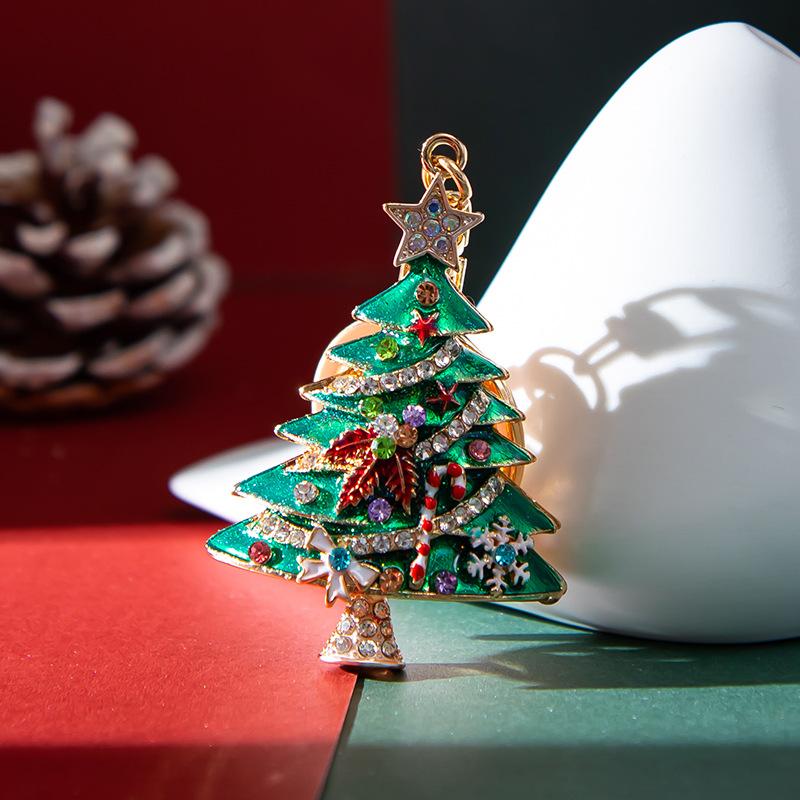 

Keychains Christmas Tree Keychain/ Fashion Diamond Auto Parts Key Chain Ring Clasp Charms Chains Decoration GiftsAccessories