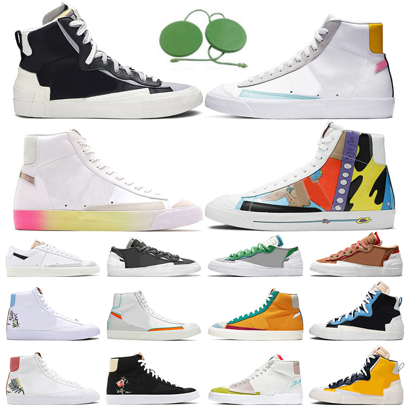 

blazer mid 77 vintage men women running shoes Habanero Red Have A Good Game Black Blue Maize Navy Pomegranate Iron Grey Indigo mens trainers sports sneakers, 20 black white