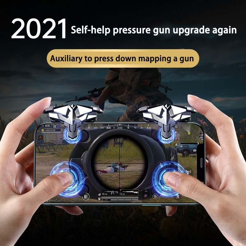 

Game Controllers & Joysticks Eating Chicken Artifact Mobile Phone Automatic Four-finger Shooting Gun Auxiliary Button Peace Elite Mouse Feel