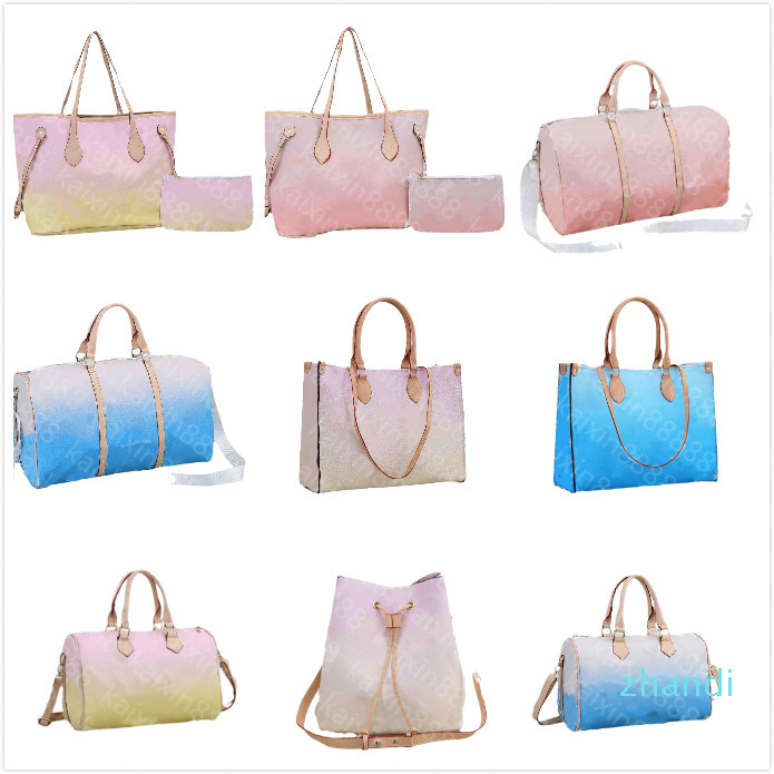 

Women men duffel onthego GM By The Pool Purse neonoe Bag Crossbody Felicie Special Pochette PU Leather Small Handbag Designer Luxury Ladies, 40156 pink