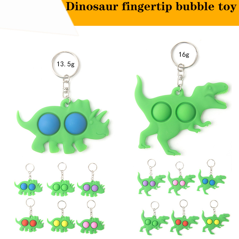 

Rodent Pioneer Multicolor shape Keychain Party Favor Silicone Dinosaur octopus Fingertip Bubble Music fidget simple dimple individual packag