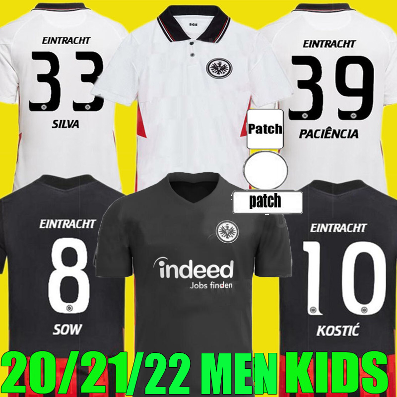 

2021 2022 Eintracht Frankfurt soccer jersey 21 22 Die Adler SOW SILVA KOSTIC JOVIC football uniform HASEBE KAMADA HINTEREGGER men maillot de foot shirt kids kit, Men home