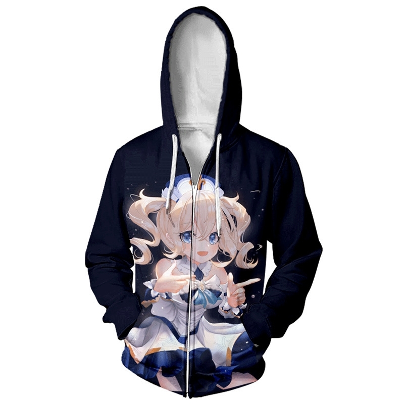 

2021 new animation zipper shirt original God surrounding coat 3D printed men's and women's Sweater Hoodie straight, Black