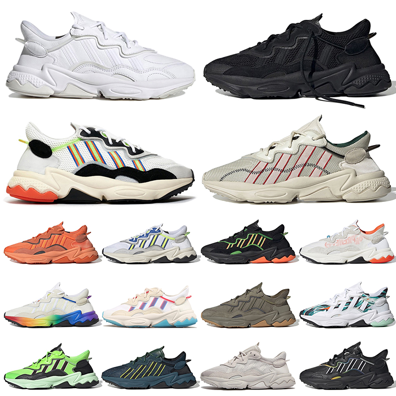 

Trace Cargo Ozweego mens women running shoes Pale Nude Crystal White Black Bright Cyan Pusha T leather trainers sports sneakers King Push Era Pack Solar Neon Green, Color#36