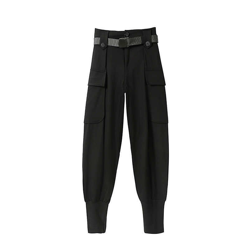 

Spring and Autumn Solid High Waist Slim Wide-leg Pants Women 210615, Brow