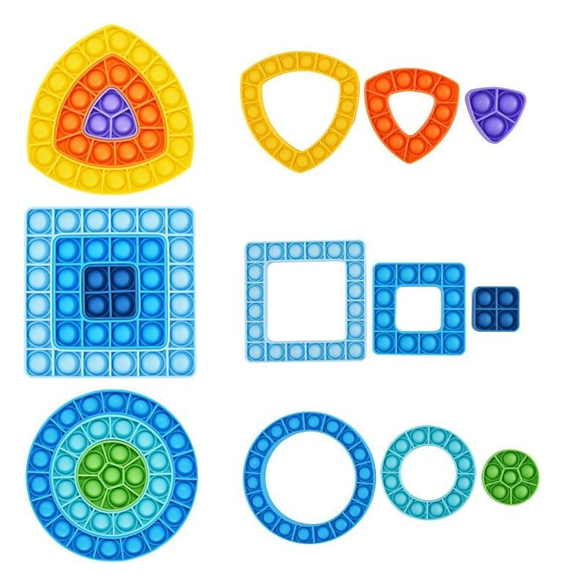 

Push Bubble Fidget Toys Sensory Ring Bracelets Puzzle Press Finger Bubbles Stress Bracelet Wristband Decompression Toy