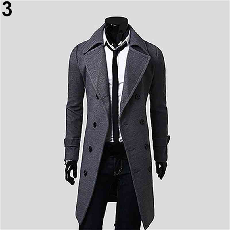

Men Winter Stylish Slim Double Breasted Trench Coat Long et Outwear Overcoat, Camel