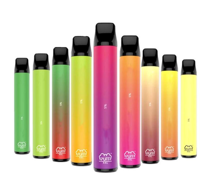 

Disposable E-cigarettes PUFF XXL DisposableDevice 1600+ Puffs 18 Colors PuffBar Plus Xtra E Cigarette Vape Pen