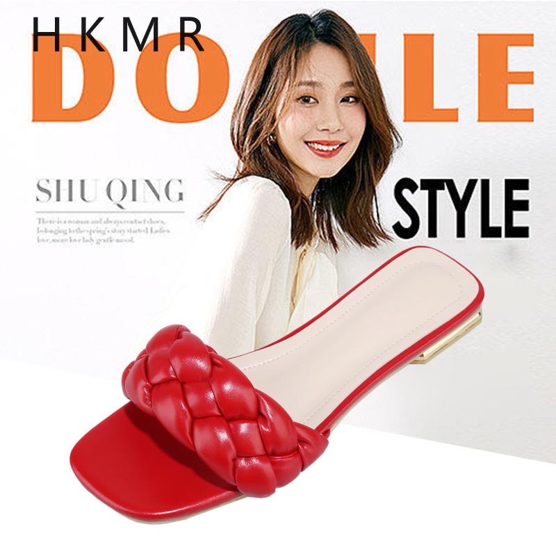 

Sandals 2021 Fashion Cross Tied Female Slippers Classic Design Med Square Heels For Women Est Summer Casual House Shoes Woman, Black