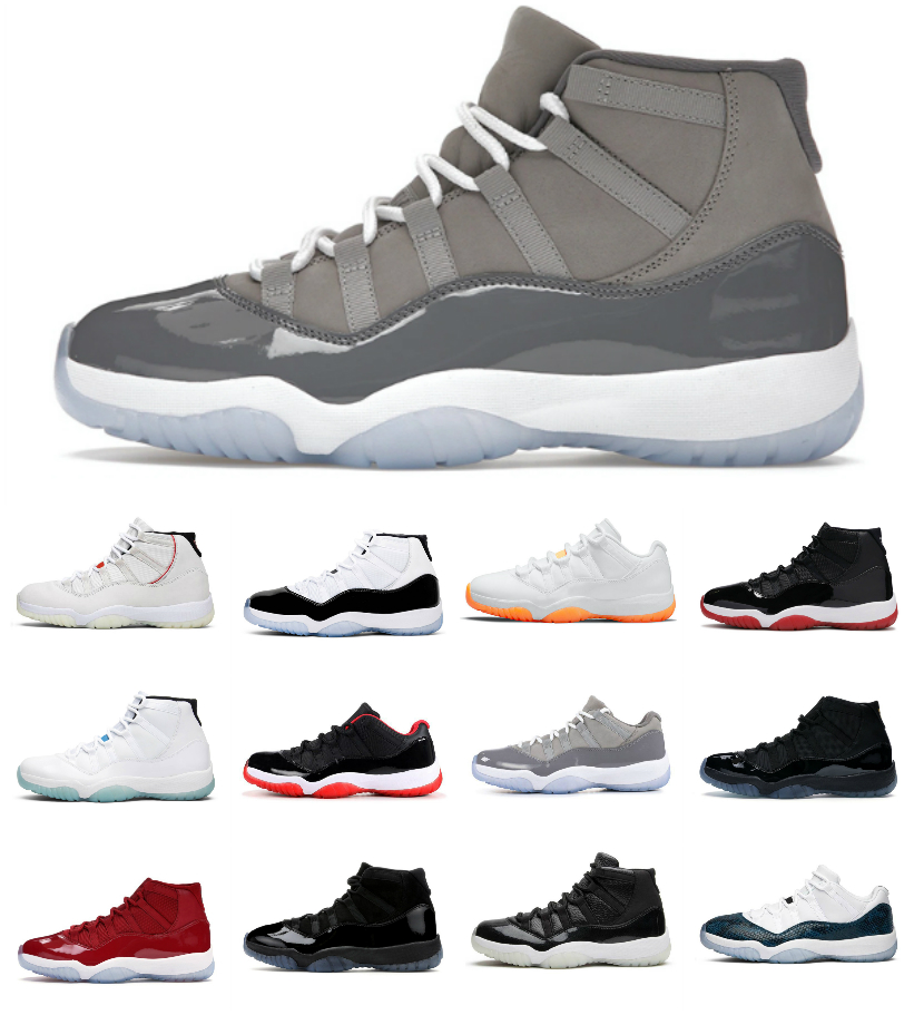 

Cool Grey 11 11s Basketball Shoes Jumpman Retro Mens Cherry Bred Concord 45 Gamma Blue Pantone Jubilee 25th Anniversary Midnight Navy Space Jam Cap and Gown sneakers, Bubble package bag